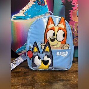 Bluey Peeking 10.5" Mini Backpack, Blue